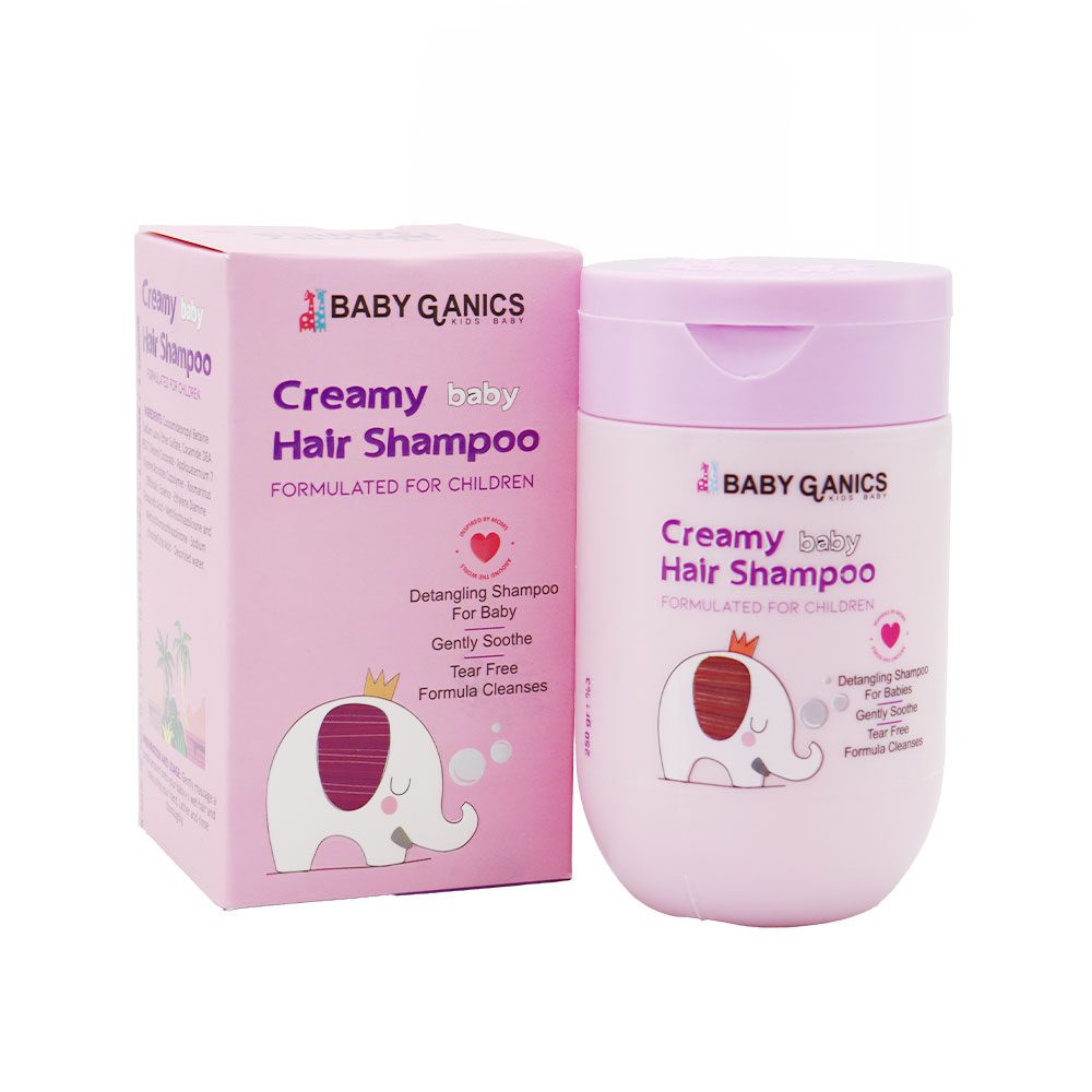 شامپو کرمی مو سر بیبی گانیکس 250 میلی لیتر